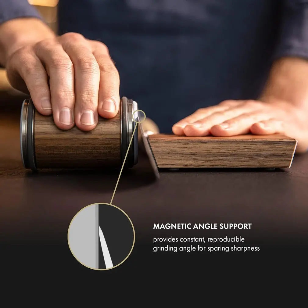 Rolling Knife Sharpener - Magnetic Holder 15° & 20° Angle